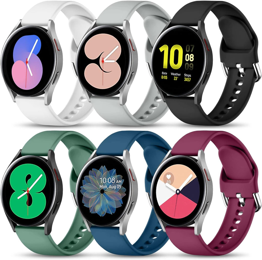 Versatile 6 Pack Silicone Bands for Samsung Galaxy Watch Series - Stylish and Comfortable Replacement Straps for All Occasions