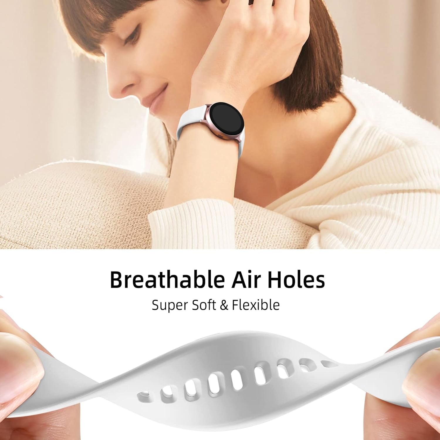 Versatile 6 Pack Silicone Bands for Samsung Galaxy Watch Series - Stylish and Comfortable Replacement Straps for All Occasions