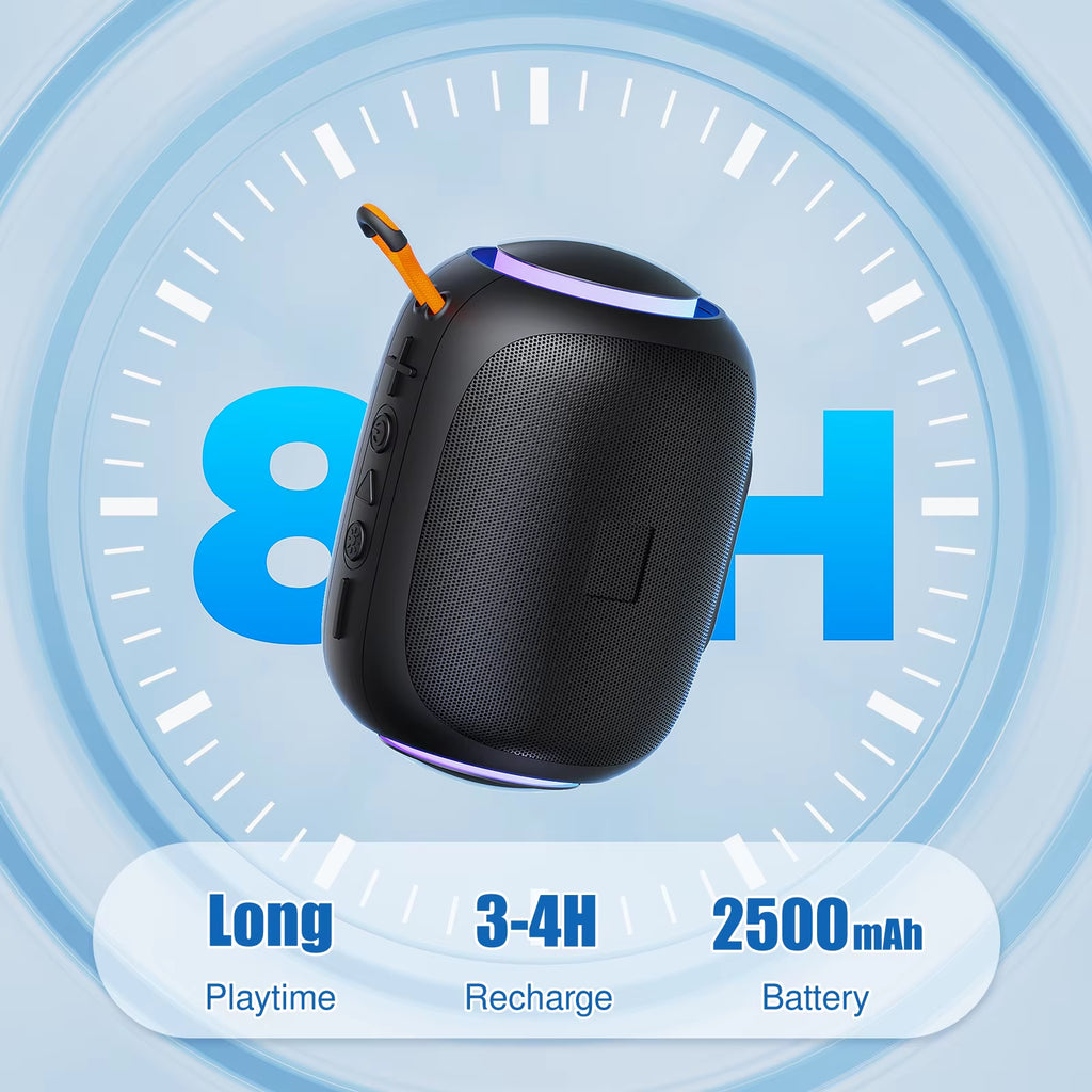 Compact Wireless Bluetooth Speaker with Subwoofer for Indoor and Outdoor Use